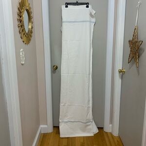 White and Blue Striped Shower Curtain